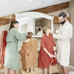 Sale Accappatoio da bagno in garza di cotone Gaïa Biancheria Bagno|Accappatoio