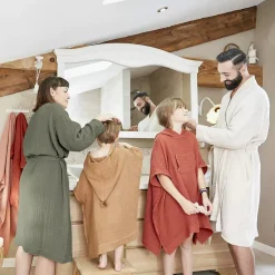 Hot Accappatoio da bagno in garza di cotone L/XL Gaia Biancheria Bagno|Accappatoio