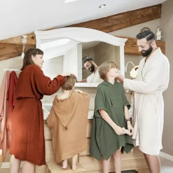 New Accappatoio da bagno in garza di cotone L/XL Gaïa Biancheria Bagno|Accappatoio