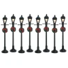 Accessori Lemax Set di 8 lampioni luminosi a pile