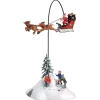 Accessorio Lemax animato (H32 cm) Babbo Natale arriva stasera
