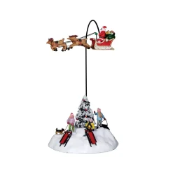 Accessorio Lemax animato (H33 cm) Babbo Natale volante