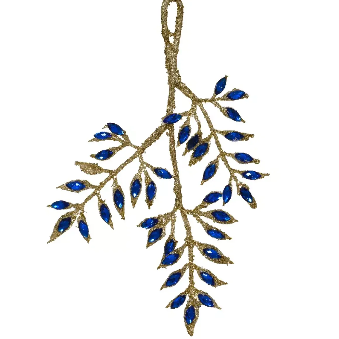 Addobbo natalizio sospeso (H24 cm) Ramo diamante Blu notte