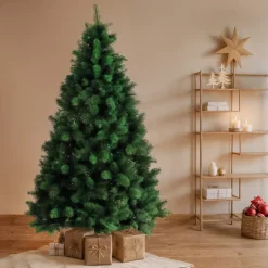 Albero di Natale artificiale Edmonton Alt. 210 cm Verde abete