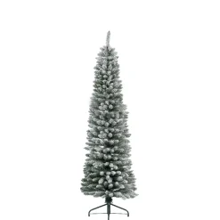 Albero di Natale artificiale Narrow Alt. 180 cm Verde innevato