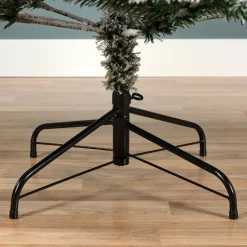 Albero di Natale artificiale luminoso 640 LED H300 cm King Verde innevato