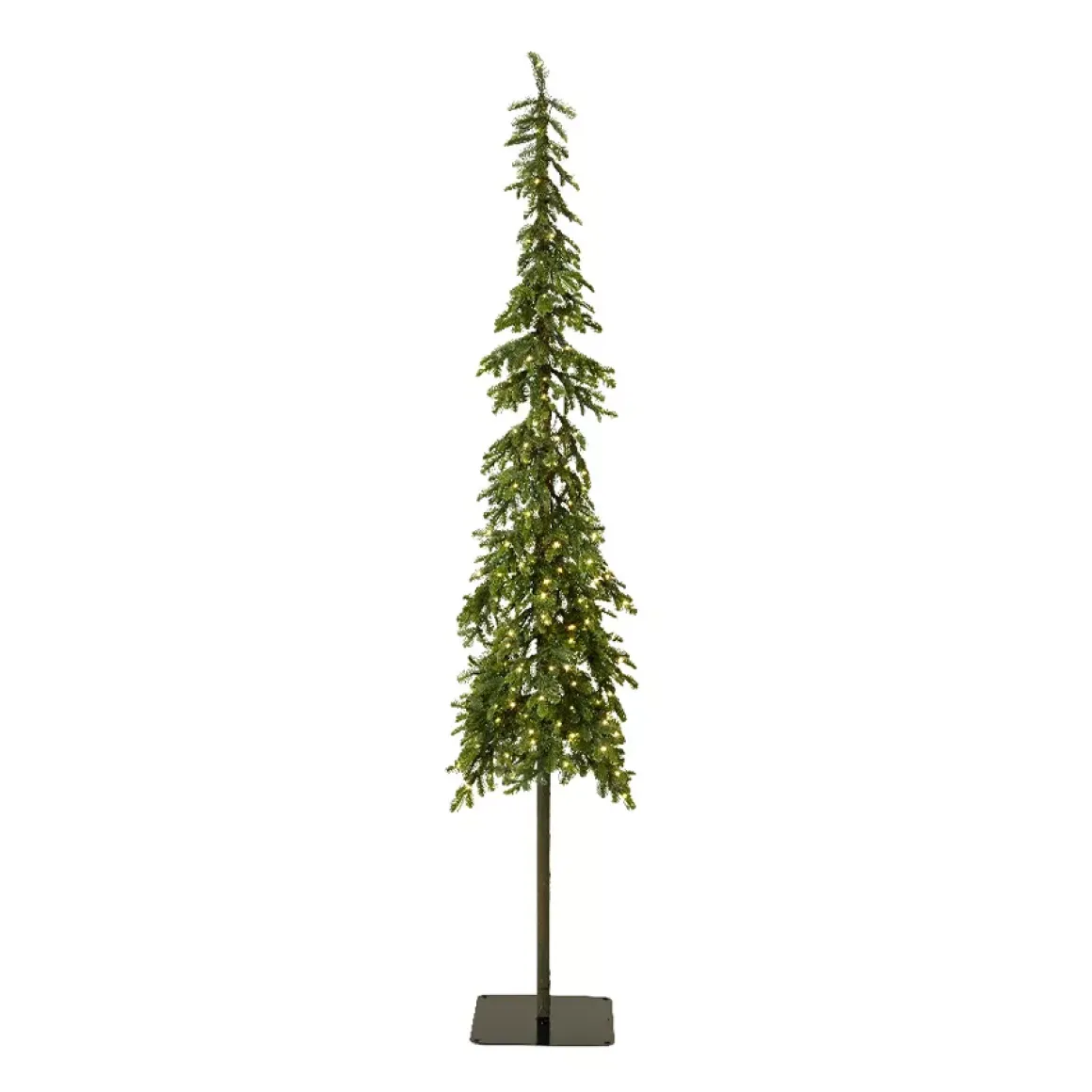 Albero di Natale artificiale luminoso 250 LED H240 cm Sierra Verde abete