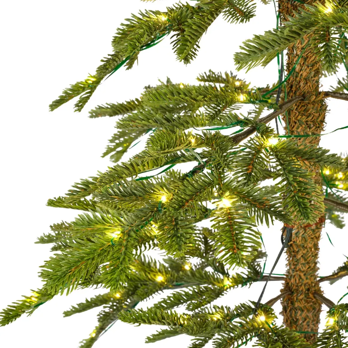 Albero di Natale artificiale luminoso 250 LED H240 cm Sierra Verde abete