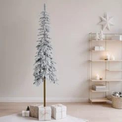 Albero di Natale artificiale Sierra Alt. 150 cm Verde innevato