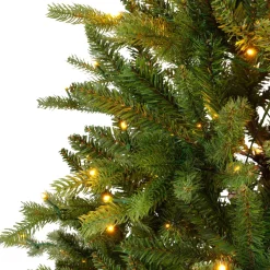 Albero di Natale artificiale luminoso (220 LED) H150 cm Allix Verde abete