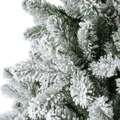 Albero di Natale artificiale luminoso 400 LED H240 cm King Verde innevato