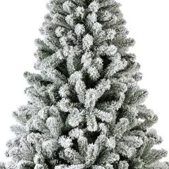 Albero di Natale artificiale luminoso 400 LED H240 cm King Verde innevato