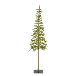 Albero di Natale artificiale luminoso 200 LED H210 cm Sierra Verde abete