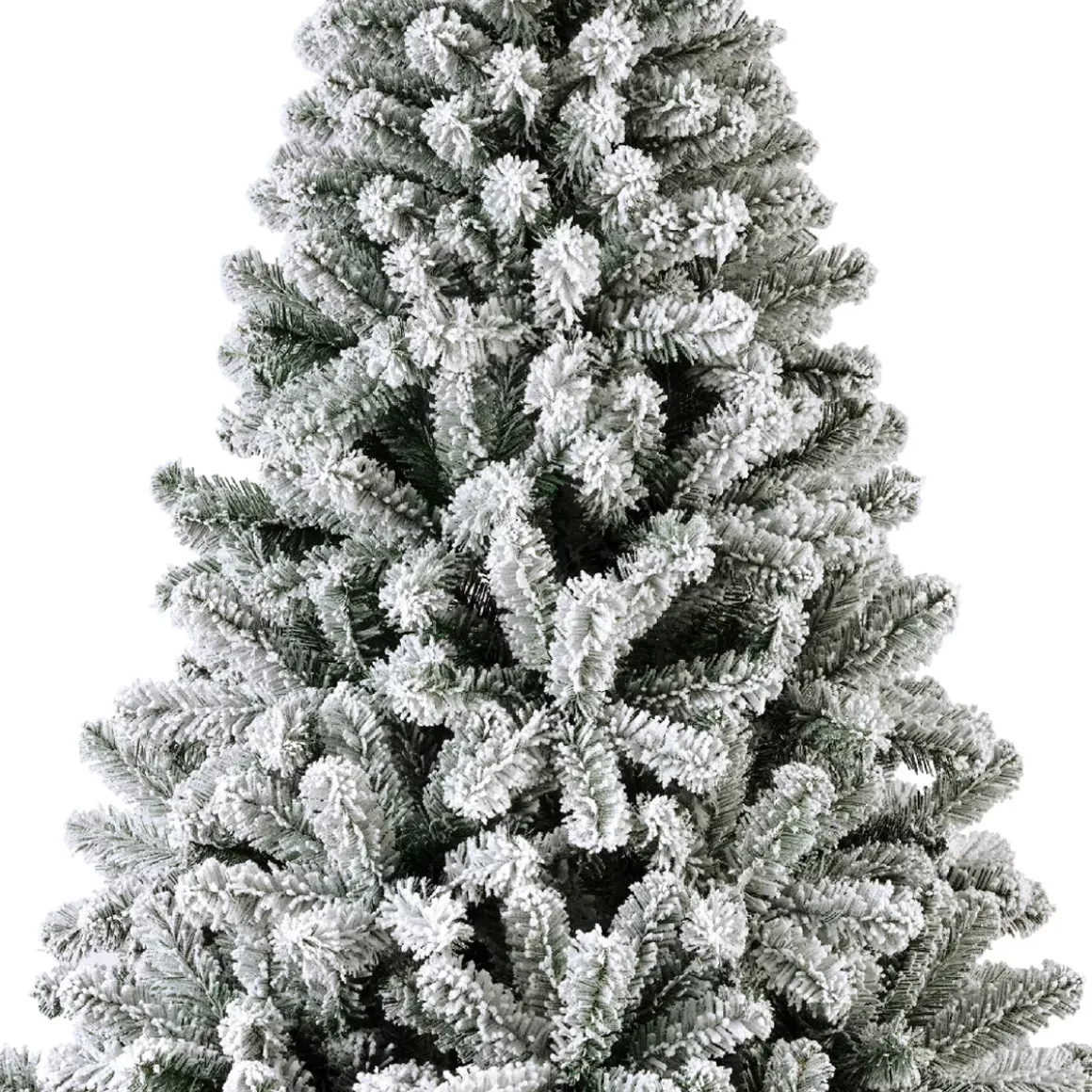 Albero di Natale artificiale luminoso 200 LED H150 cm King Verde innevato