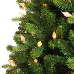 Albero di Natale artificiale luminoso 400 LED H210 cm Barrow Verde abete