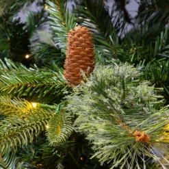 Albero di Natale artificiale luminoso H180 cm Washington Lusso Verde abete