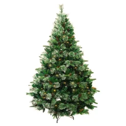 Albero di Natale artificiale luminoso H210 cm Washington Luxe Verde abete