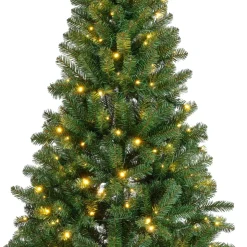 Albero di Natale artificiale luminoso 640 LED H300 cm King Verde abete
