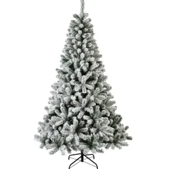 Albero di Natale artificiale King Alt. 150 cm Verde innevato