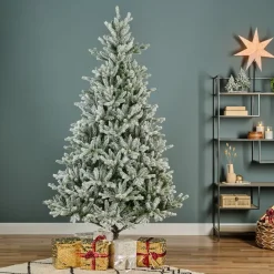 Albero di Natale artificiale Allix Alt. 240 cm Verde innevato