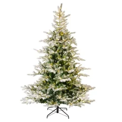 Albero di Natale artificiale luminoso 700 LED (H240 cm) Glorious Verde innevato