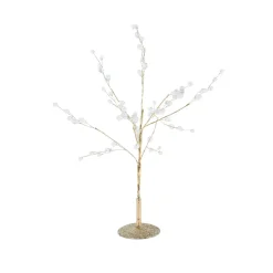 Albero di Natale da tavolo (H40 cm) Perle madreperlate e glitter Oro