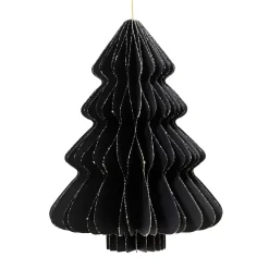 Albero di Natale in carta da appendere (H40 cm) chiusura Magnetica Nero
