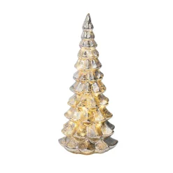 Albero di Natale luminoso con pile 20 LED (H32 cm) Eternel Argento