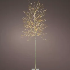 Albero luminoso 720 LED (H180 cm) Holly Platano Bianco e bianco caldo