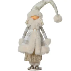 Angelo di Natale in piedi (H70 cm) Fata scandinava dorata