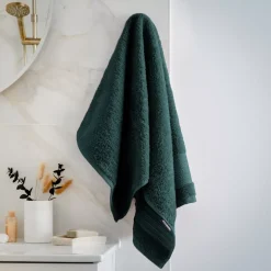Asciugamano bagno cotone bio (50 x 90 cm) Méline Verde smeraldo