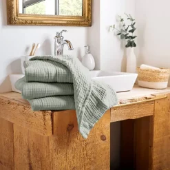 Outlet Asciugamano da bagno in garza di cotone Gaia Biancheria Bagno|Asciugamani Bagno