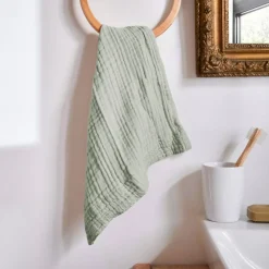 Clearance Asciugamano da bagno in garza di cotone (30 x 50 cm) Gaia Biancheria Bagno|Asciugamani Bagno