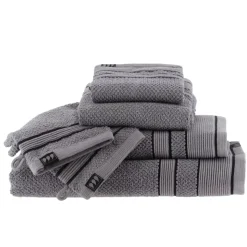 Asciugamano (70 x 130 cm) Black Line Grigio / nero