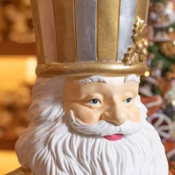 Babbo Natale Gigante (H175 cm) Gabriel vestito d'Oro
