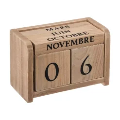Calendario in legno (7.5 cm) colonial Naturale