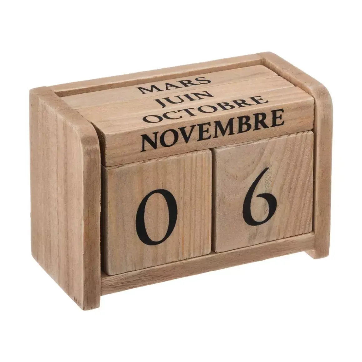 Calendario in legno (7.5 cm) colonial Naturale