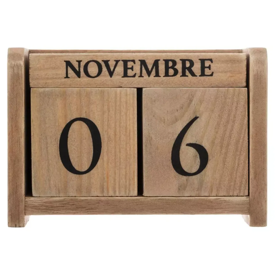 Calendario in legno (7.5 cm) colonial Naturale
