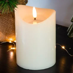 Candela LED Axelle H10 cm Bianco