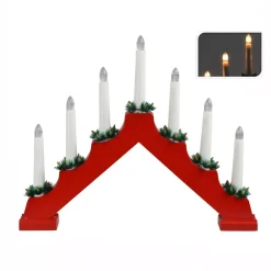 Candeliere luminoso Timer Rosso