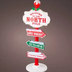 Cartelli luminosi da posizionare 59 LED (H95 cm) Polo Nord Bianco caldo e freddo