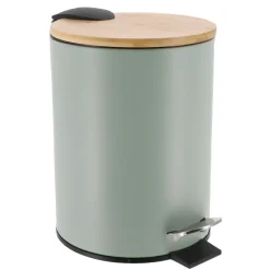 Cestino da bagno a pedale con freno di caduta Timeless Verde eucalipto