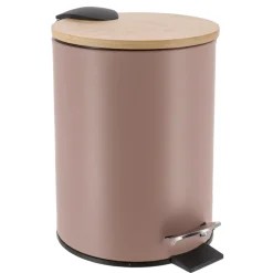 Cestino da bagno a pedale con freno di caduta Timeless Cappuccino