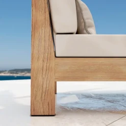 Chaise longue da giardino in legno da acacia Bornéo Tavolini Da Giardino, Divani|Lettino Da Spiaggia