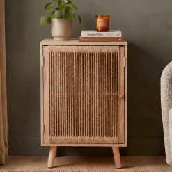 Comò cassettiera 1 porta legno e corda di canapa (40 x 65 cm) Manille Beige