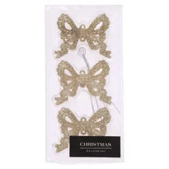 Confezione di 3 Farfalle Champagne