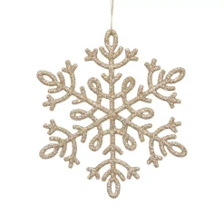 Confezione di 8 fiocchi di neve di Natale Dentelle Oro