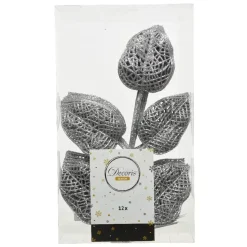 Confezione di 12 foglie Alpine Argento