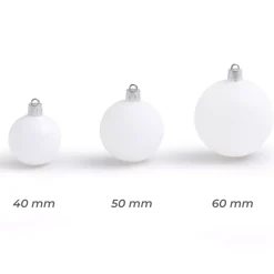Confezione di 30 palline di Natale assortite New Alpine Bianco