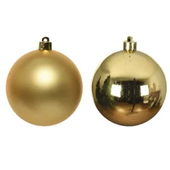 Confezione di 6 palline di Natale (D80 mm) Alpine Oro